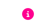 Icon weißes "i" in einem pinken Kreis
